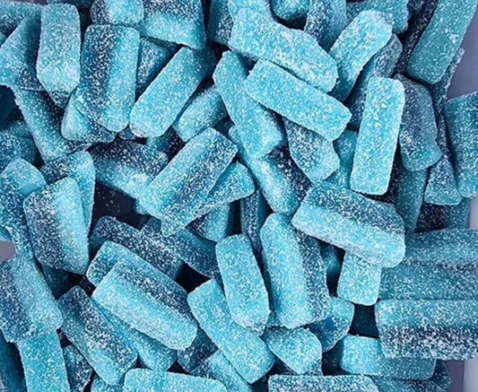 Mega sour blue raspberry slices - 100g