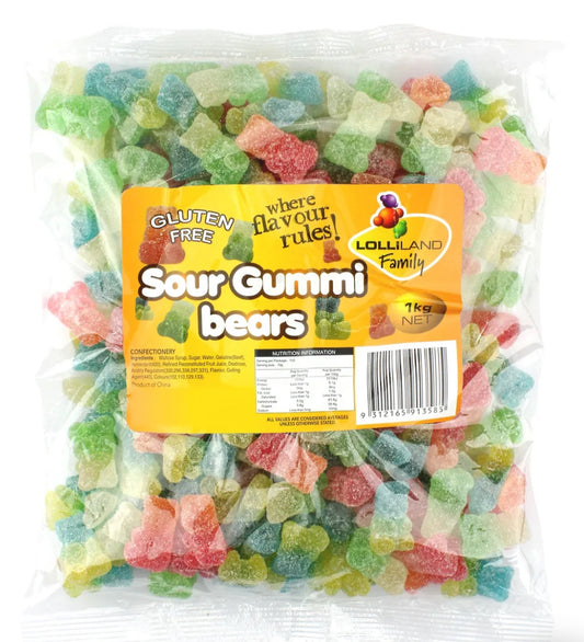 Lolliland Sour Gummi Bears - 1kg