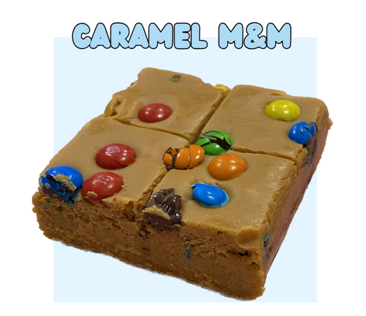 M&M & Caramel Fudge (4 pieces)