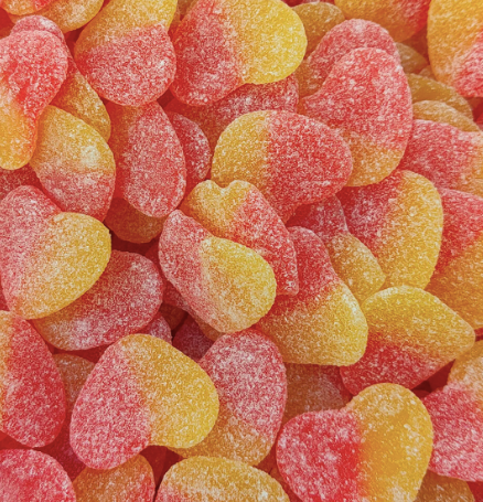 Sour Peach Hearts - 100g